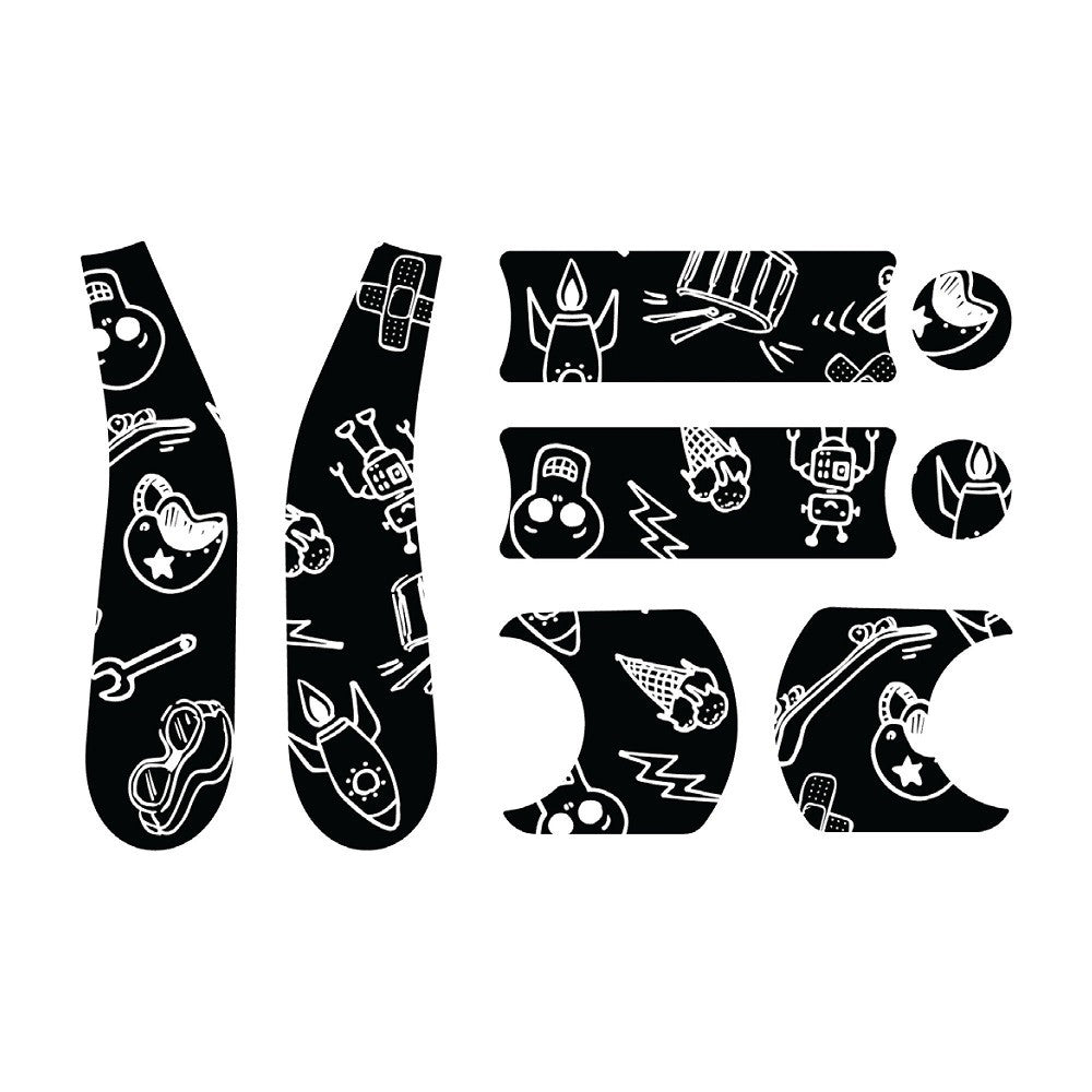 Doona set stickere pentru tricicleta Liki Trike, B&W Cool Sketch Imagine secundară a produsului