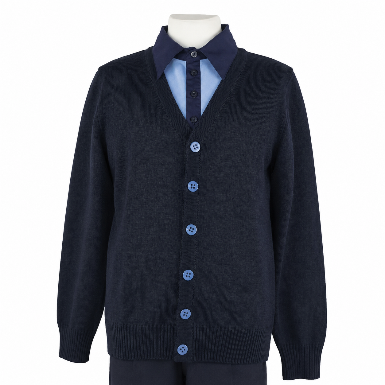Uniforma cardigan Dorel 5-12 ani, Blue-Light Blue