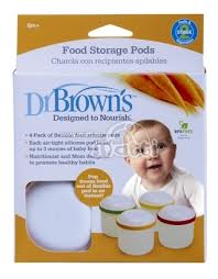 Dr.Brown's Recipiente pentru depozitarea hranei pentru congelator si microunde 4buc/set Imagine principală a produsului