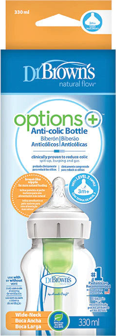 Dr. Brown's biberon Options+ gat larg 330 ml 3m+ Imagine principală a produsului