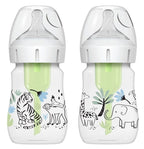 Dr. Brown's 2 biberoane sticla Options+ gat larg Natural Flow Anti-Colic 150 ml 1/0m+ Safari