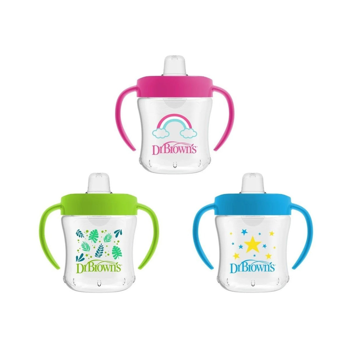 Dr. Brown's cana cu maner si cioc moale Soft Spout Transition Cup 6m+, 180 ml Imagine principală a produsului