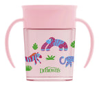 Dr. Brown's canita cu maner Cheers 360 de 200 ml 6m+ Roz 