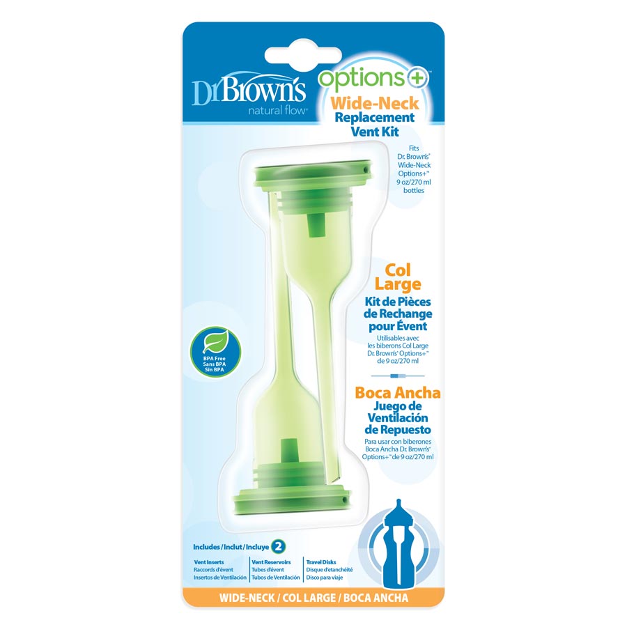 Dr. Brown's set rezerve sistem de ventilatie gat larg Options+ 270 ml 2 buc