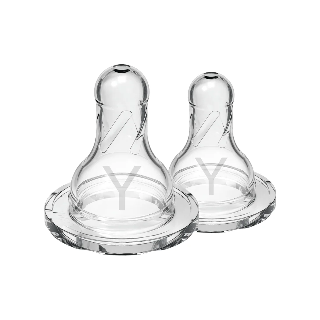 Dr. Brown's tetina silicon gat ingust pentru lichide dense Y/9m+ 2 buc Imagine principală a produsului