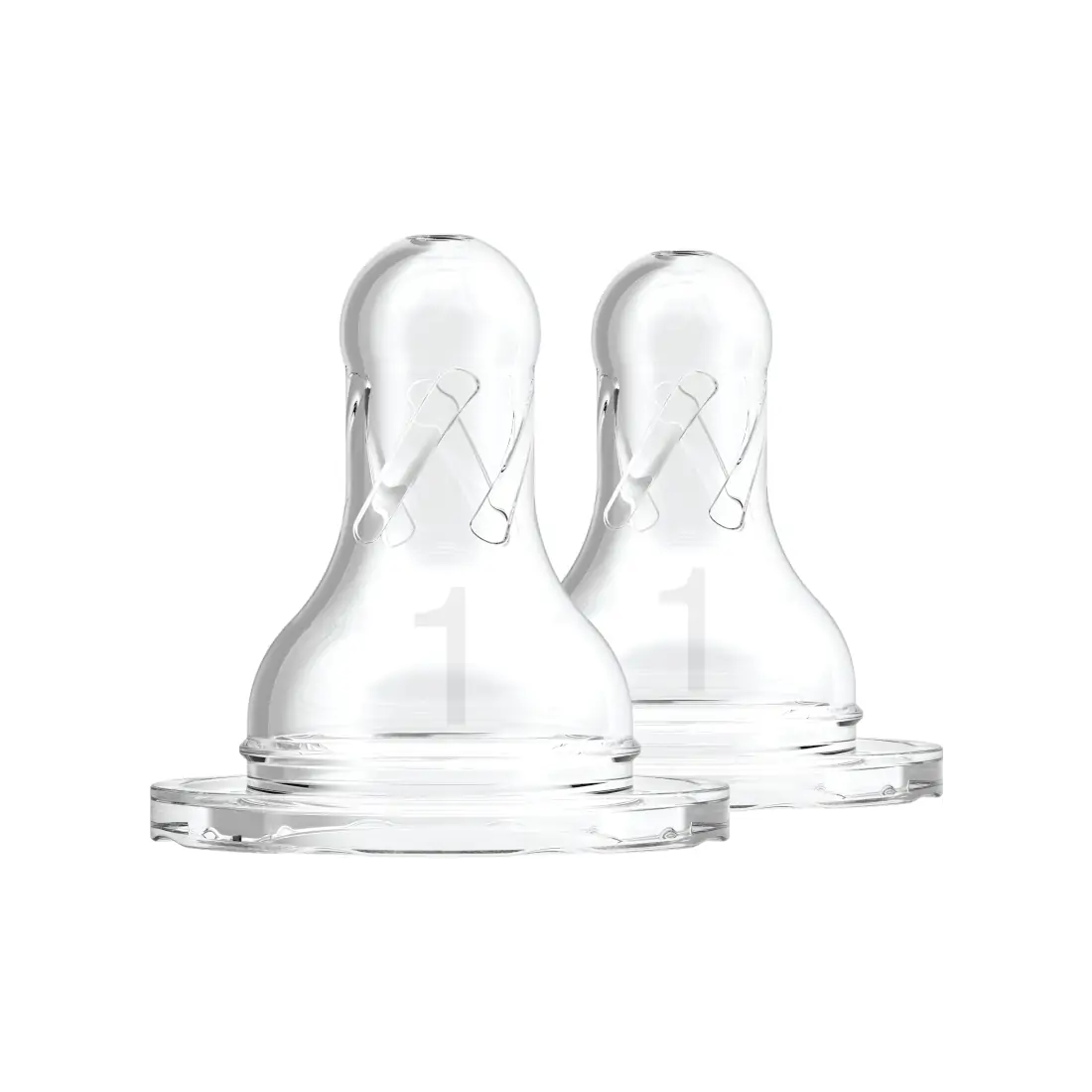 Dr. Brown's tetina silicon gat ingust 1/0m+ 2 buc Imagine principală a produsului