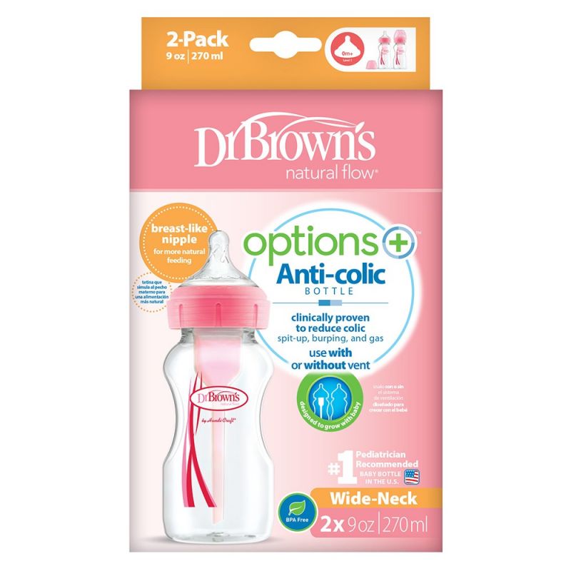 Dr. Brown's biberon Options+ cu gat larg 270 ml 02