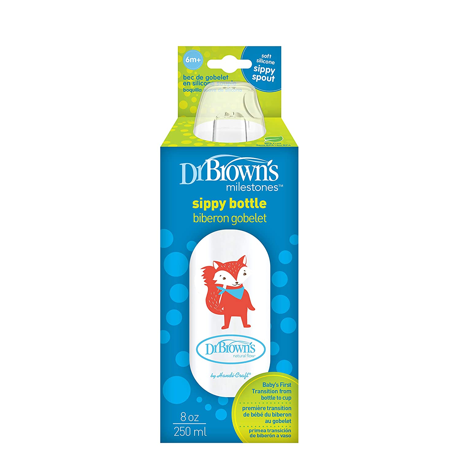 Dr. Brown's biberon tranzitie gat standard Sippy Bottle 250 ml  02