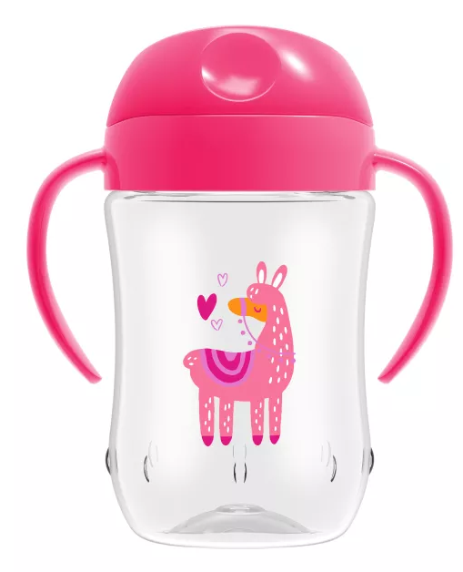 Dr. Brown's cana cu maner si cioc moale Soft Spout Toddler Cup  9m+, 270 ml Roz Imagine principală a produsului