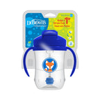 Dr. Brown's cana cu pai First Straw Cup 270 ml 6m+, Albastru 01