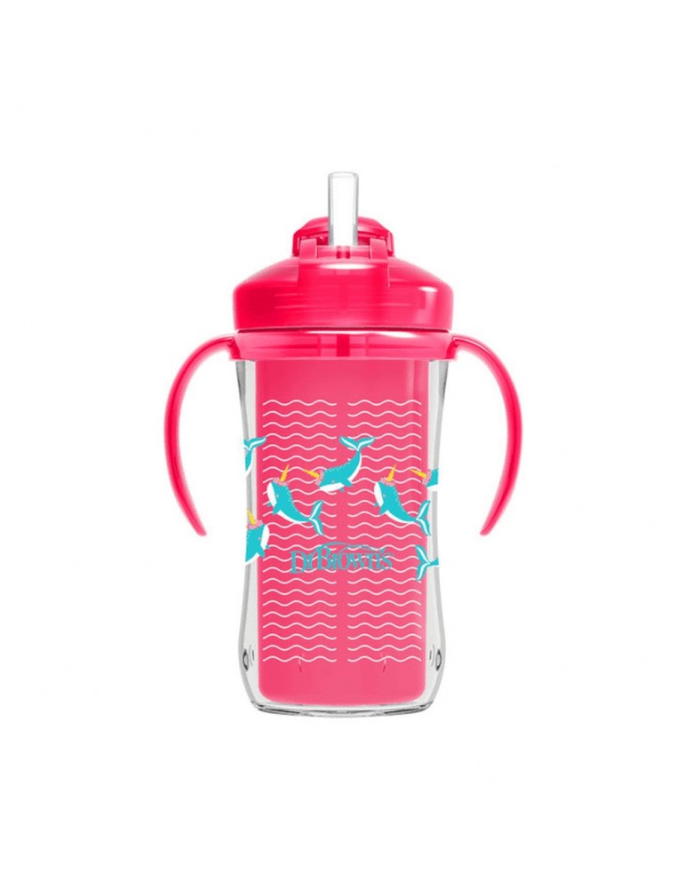 Dr. Brown's cana izolata cu pai si maner Insulated Straw Cup 01