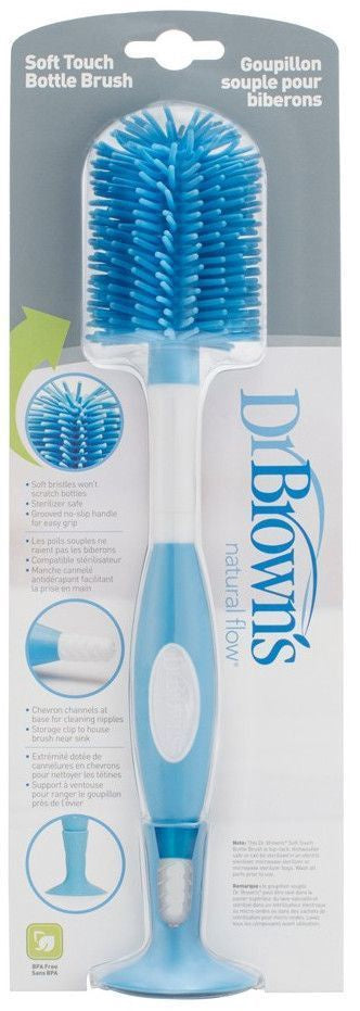 Dr. Brown's perie Soft Touch pentru biberoane 0m+, Albastru Imagine secundară a produsului