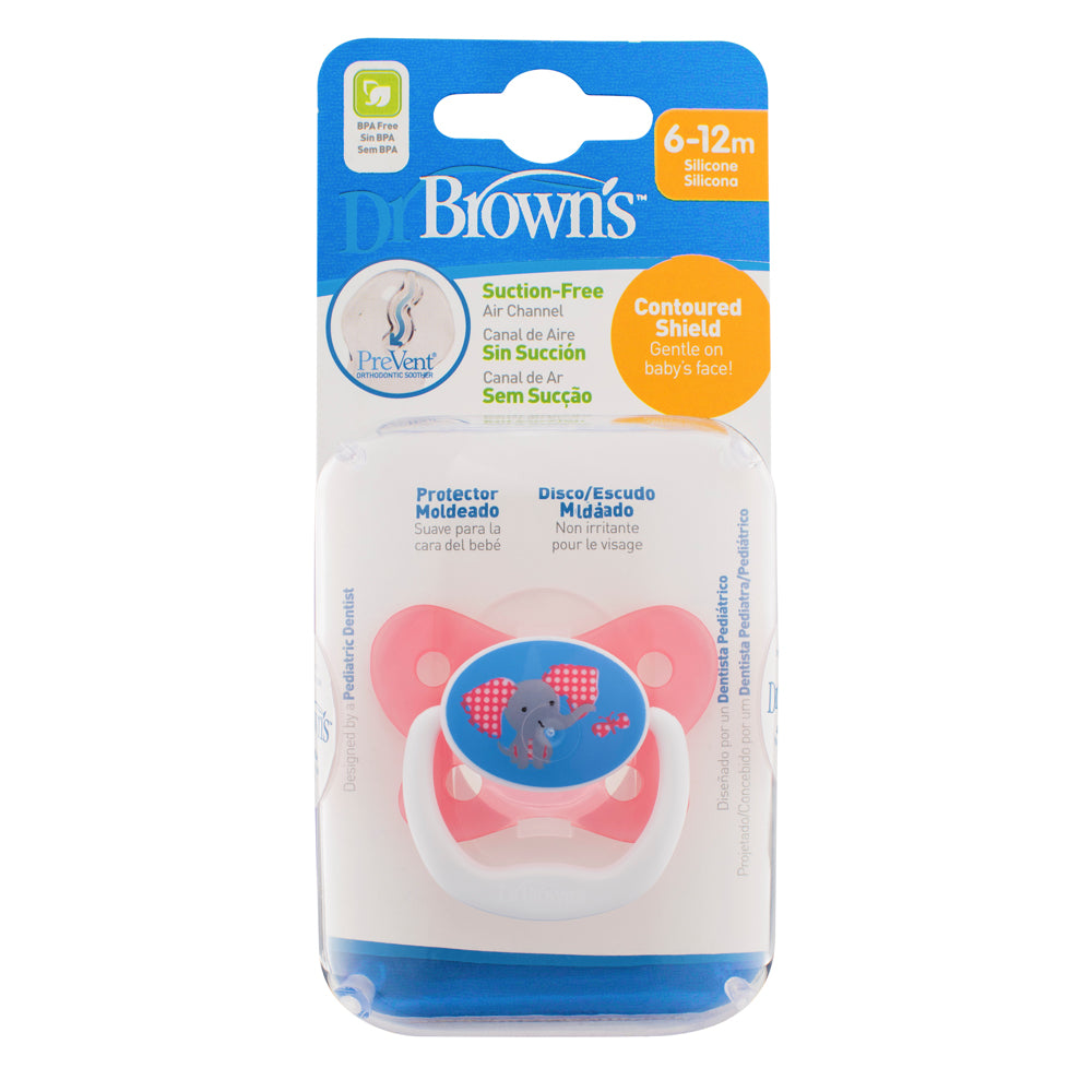 Dr. Brown's suzeta silicon PreVent contur 6-12 luni