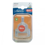 Dr. Brown's tetina silicon cu gat larg  nivel 1 pentru 0m+, 2 buc 01