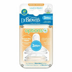 Dr. Brown's tetina silicon Options+ cu gat larg  nivel 2 3m+ 02