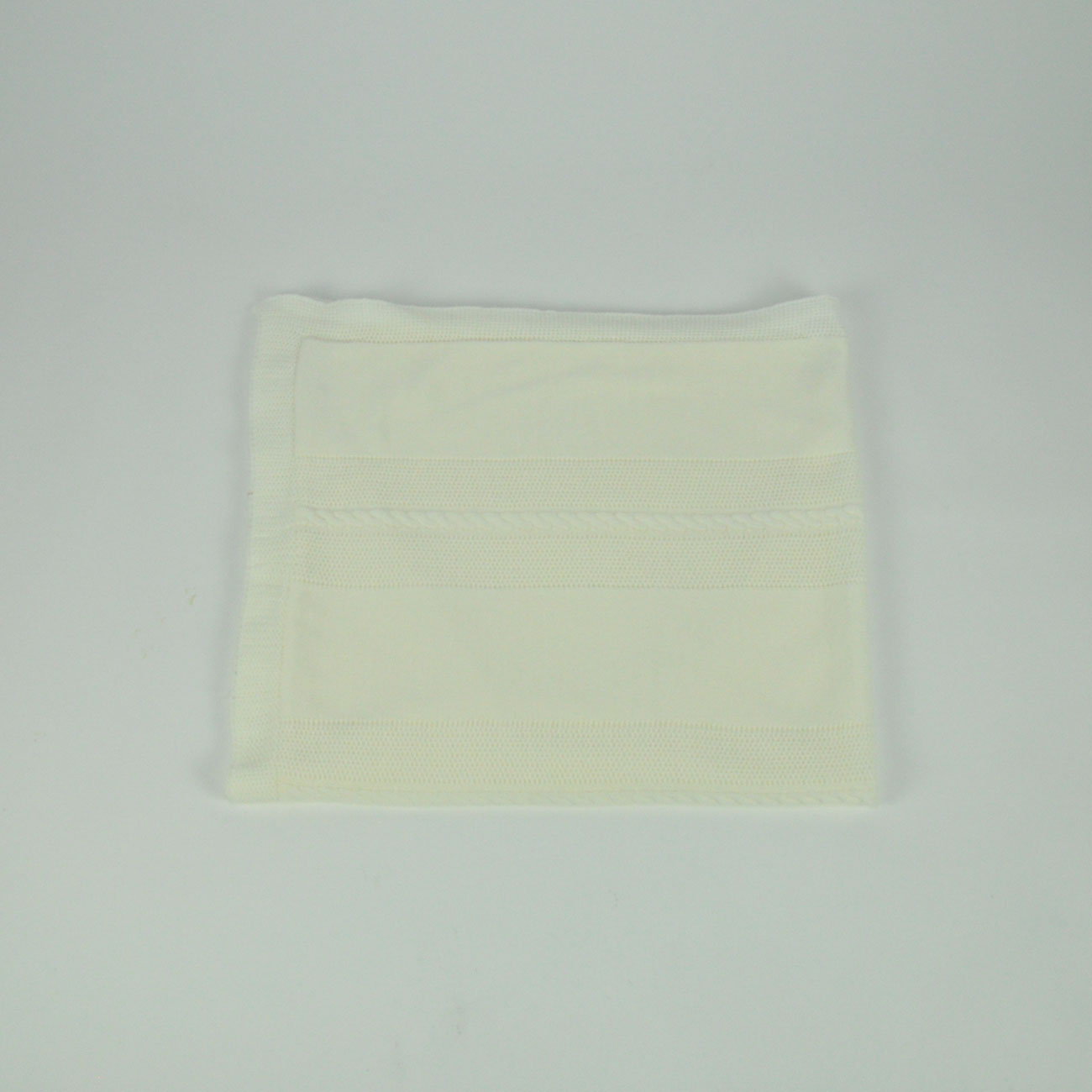 Patura Tricotata copii 95x95 cm alb