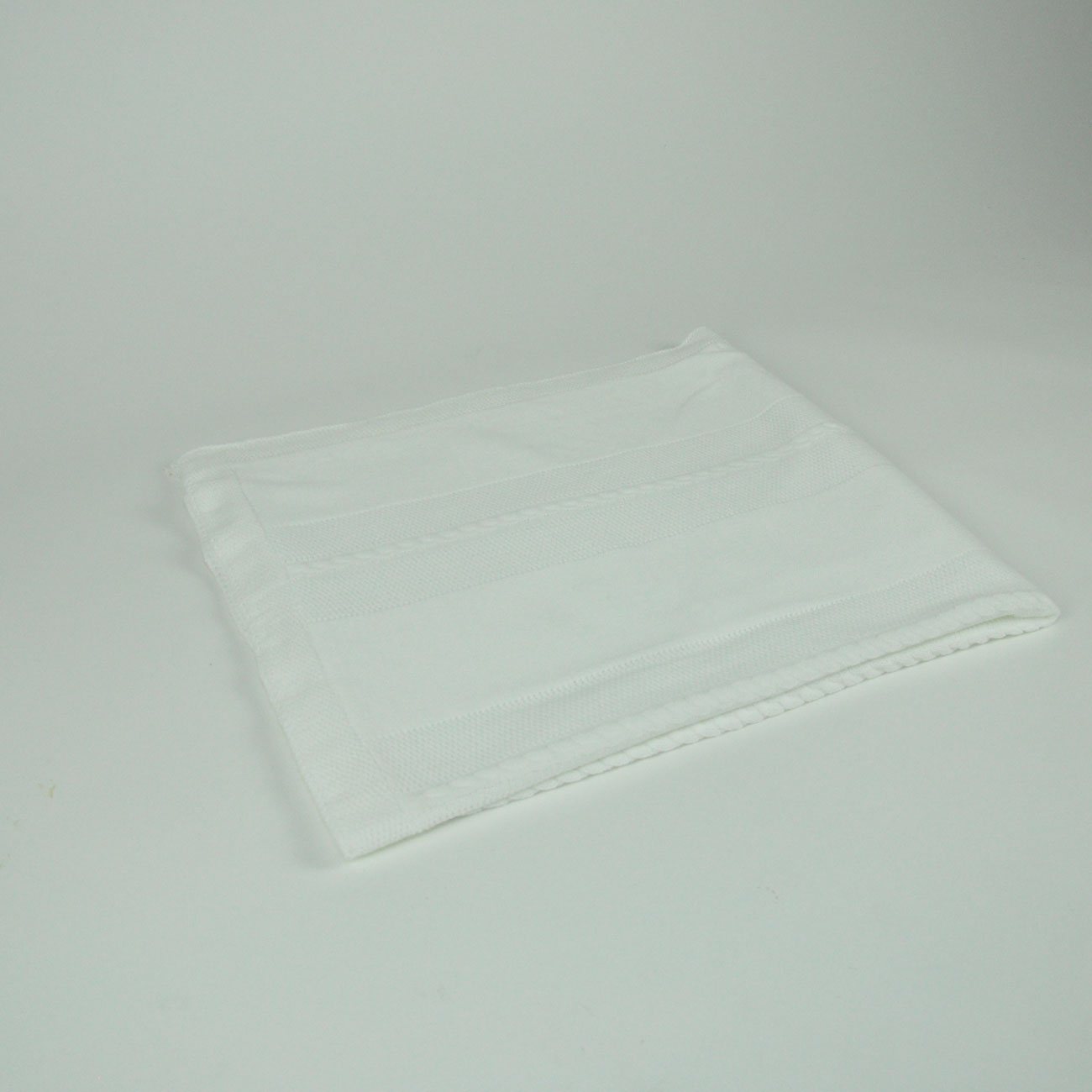 Patura Tricotata copii 95x95 cm alb