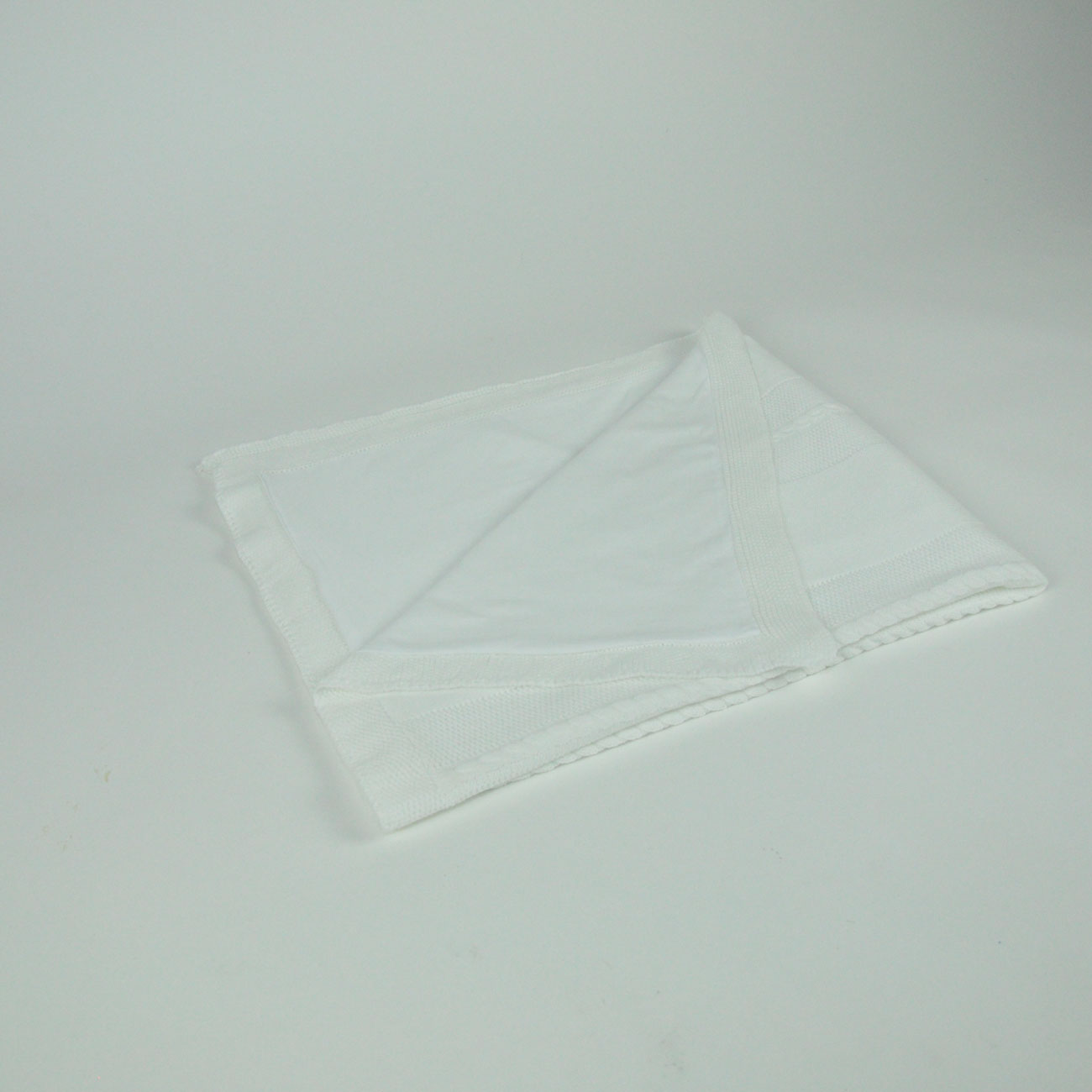 Patura Tricotata copii 95x95 cm alb