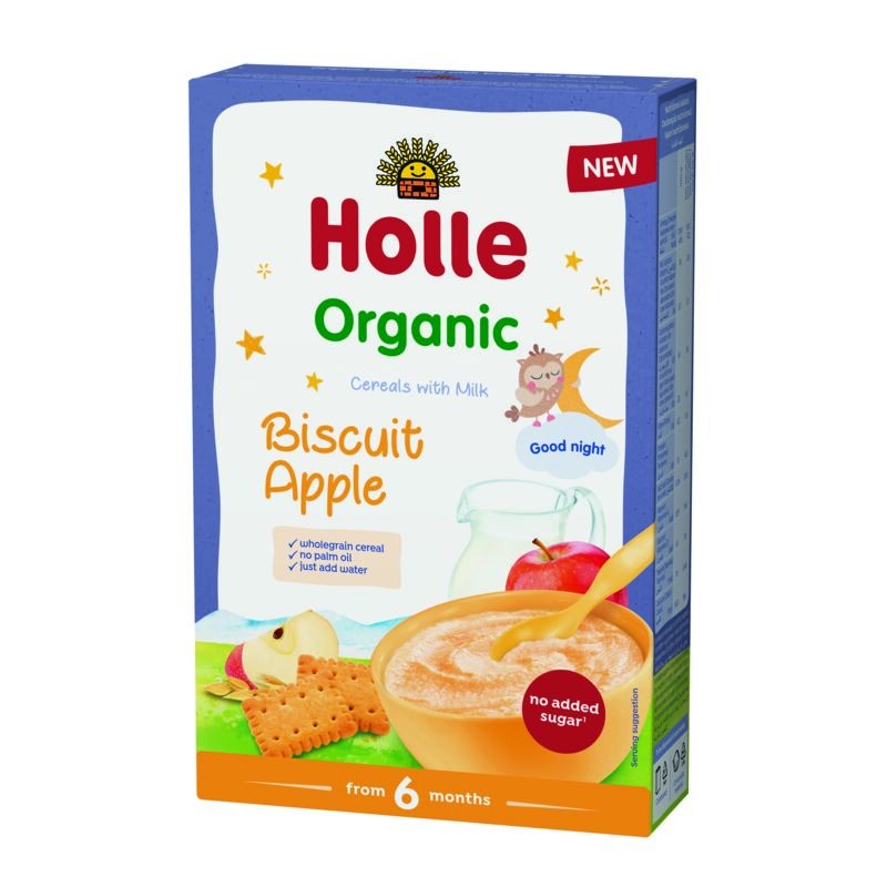 Holle ECO Cereale cu lapte, mere si biscuiti, 250g 6m+ Imagine principală a produsului
