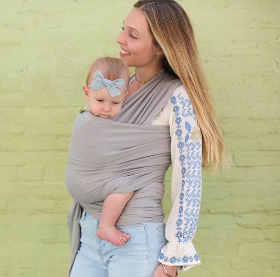 Boba Wrap elastic pentru purtarea bebelusilor cu bambus 0m+ gri 01 Imagine principală a produsului