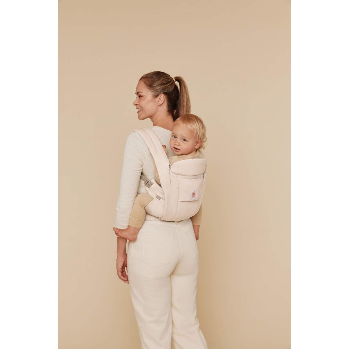 Ergobaby marsupiu Omni Deluxe 0-48 luni (3,2 - 20.40) kg Cotton Natural Beige