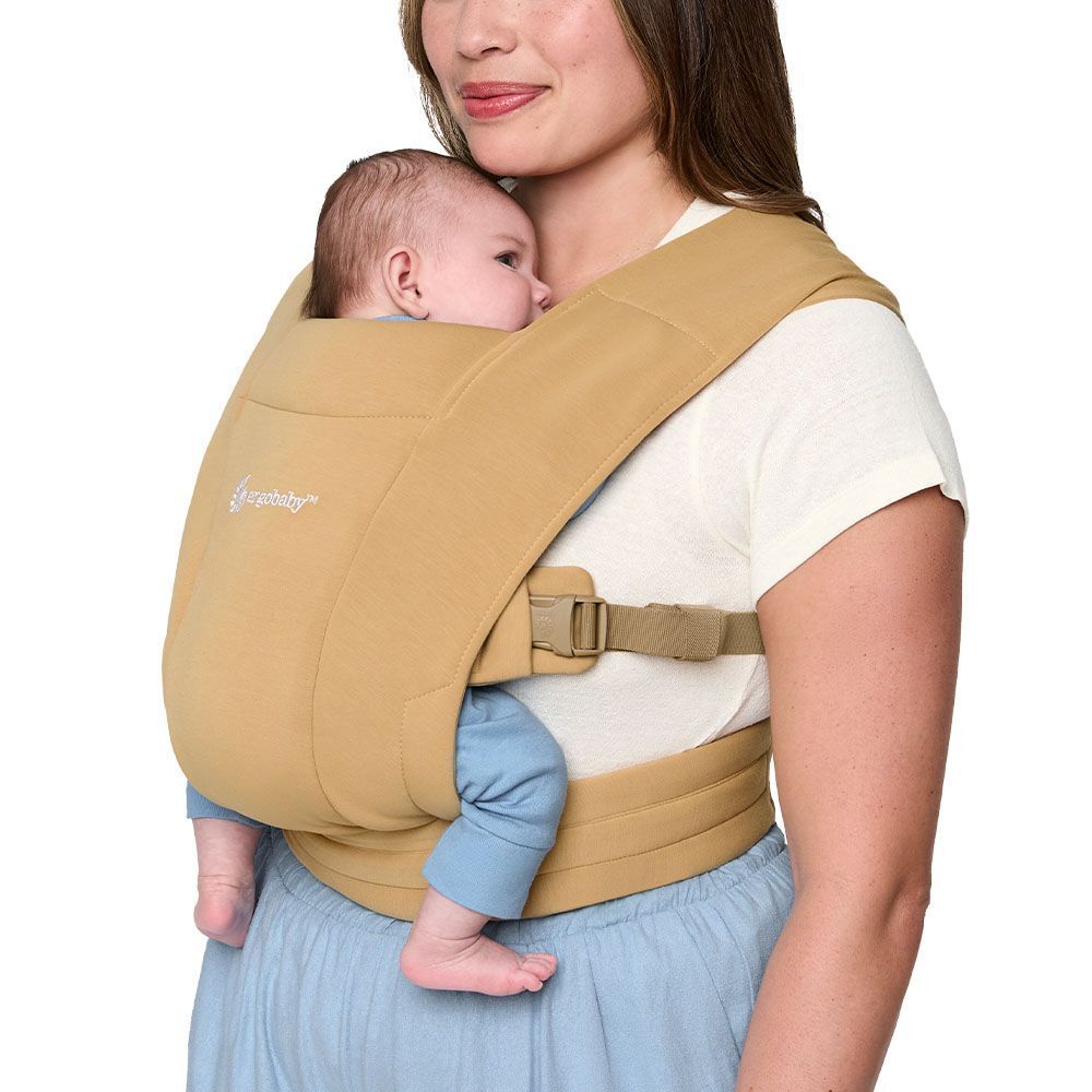 Ergobaby marsupiu Embrace 0-18 luni (3.2 - 11.3 kg) Knit Camel