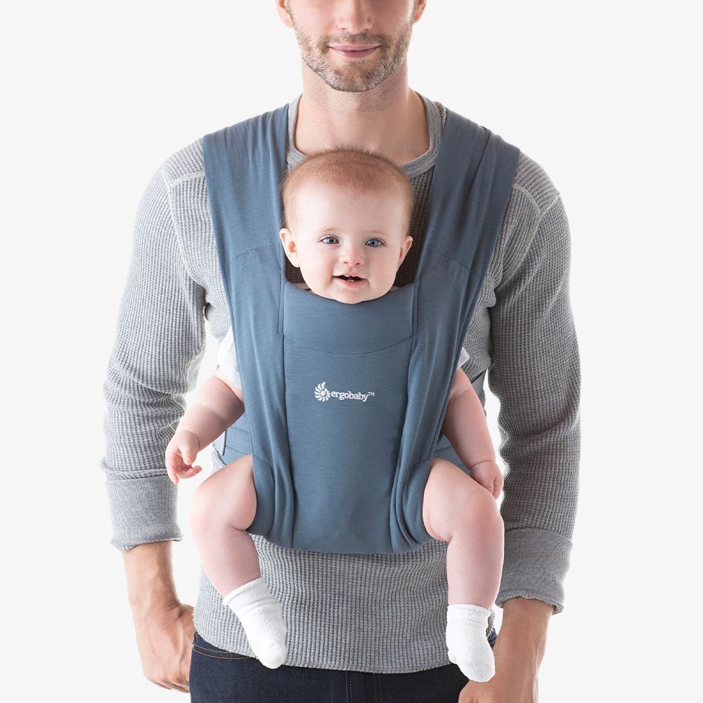 Ergobaby marsupiu Embrace 0-18 luni (3.2 - 11.3 kg) Oxford Blue