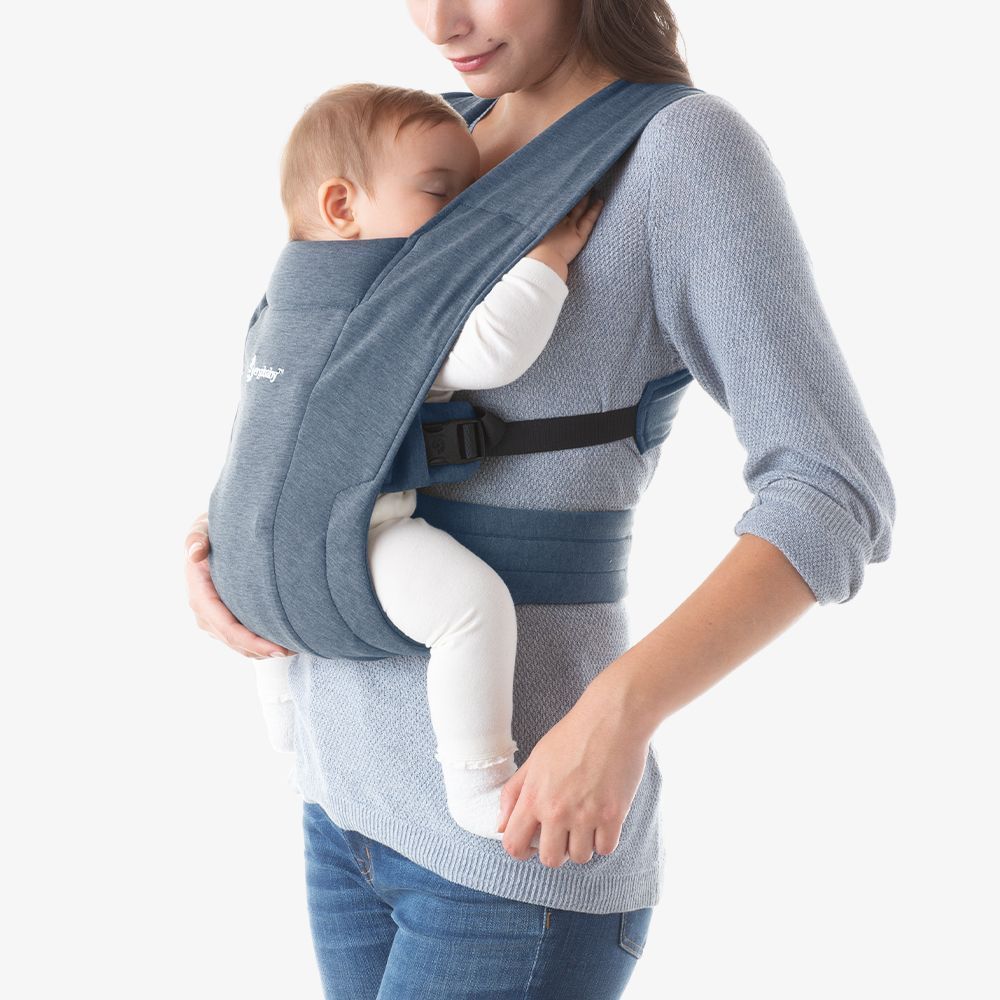 Ergobaby marsupiu Embrace 0-18 luni (3.2 - 11.3 kg) Oxford Blue
