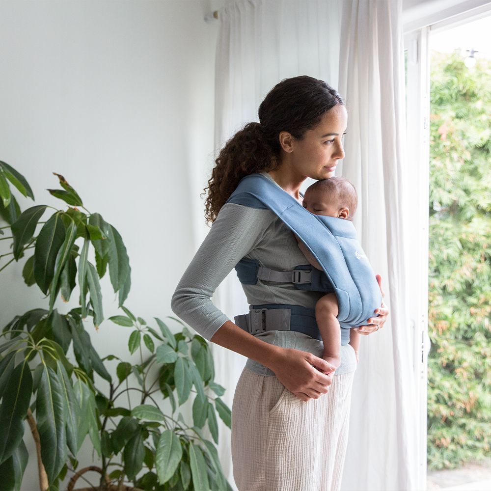 Ergobaby marsupiu Embrace 0-18 luni (3.2 - 11.3 kg) Oxford Blue