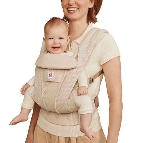 Ergobaby marsupiu Omni Deluxe 0-48 luni (3,2 - 20.40) kg Mesh Natural Beige