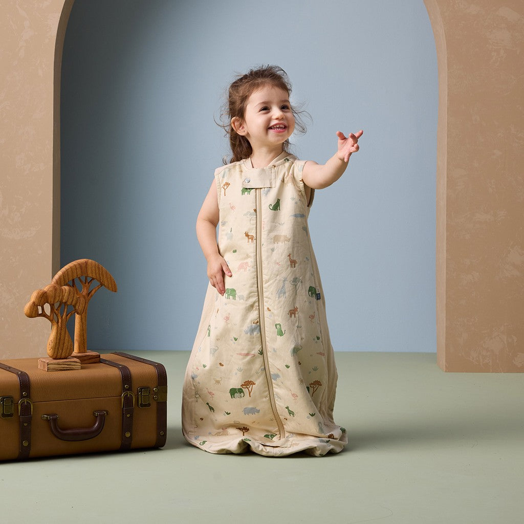 ErgoPouch sac de dormit din bumbac organic 1 tog 8-14 kg, 8-24 luni Sheeting Savannah Imagine secundară a produsului