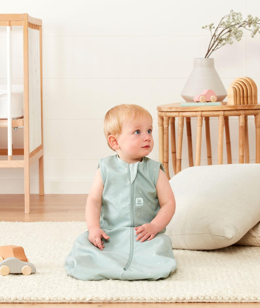 ErgoPouch sac de dormit din bumbac organic Jersey 0.2 tog 6-10 kg, 3-12 luni Sage