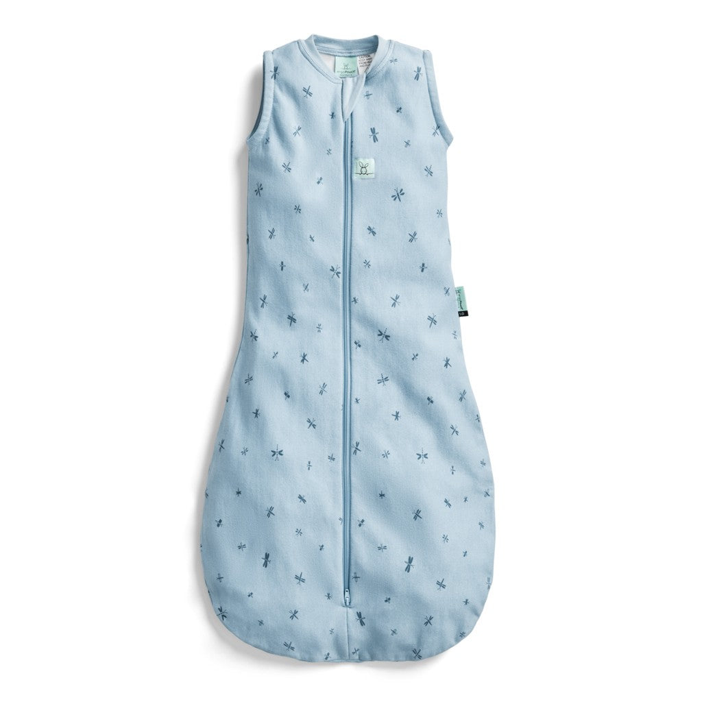 ErgoPouch sac de dormit din bumbac organic Jersey 1 tog 6-10 kg, 3-12 luni Dragonflies
