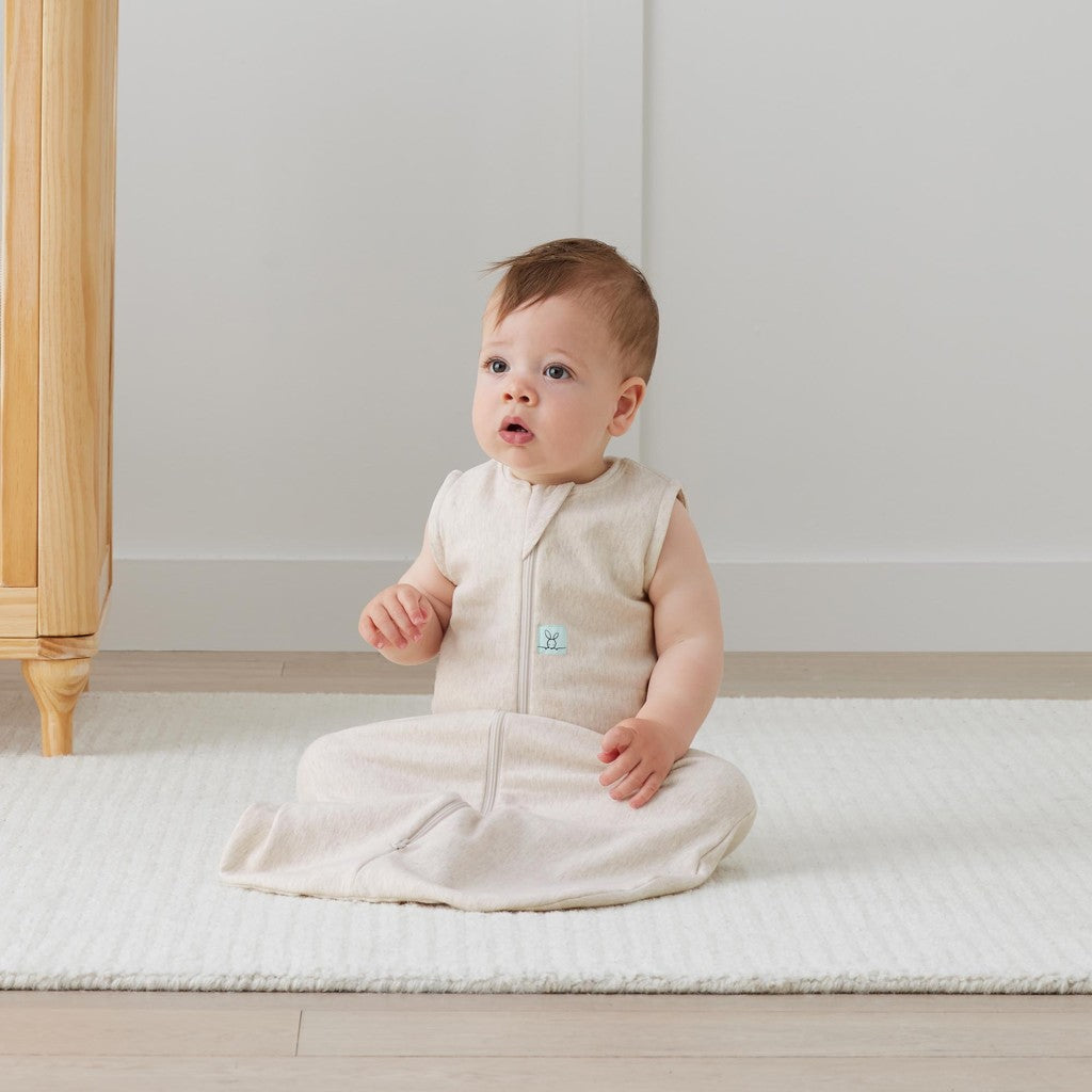 ErgoPouch sac de dormit din bumbac organic Jersey 1 tog 6-10 kg, 3-12 luni Oatmeal Marle