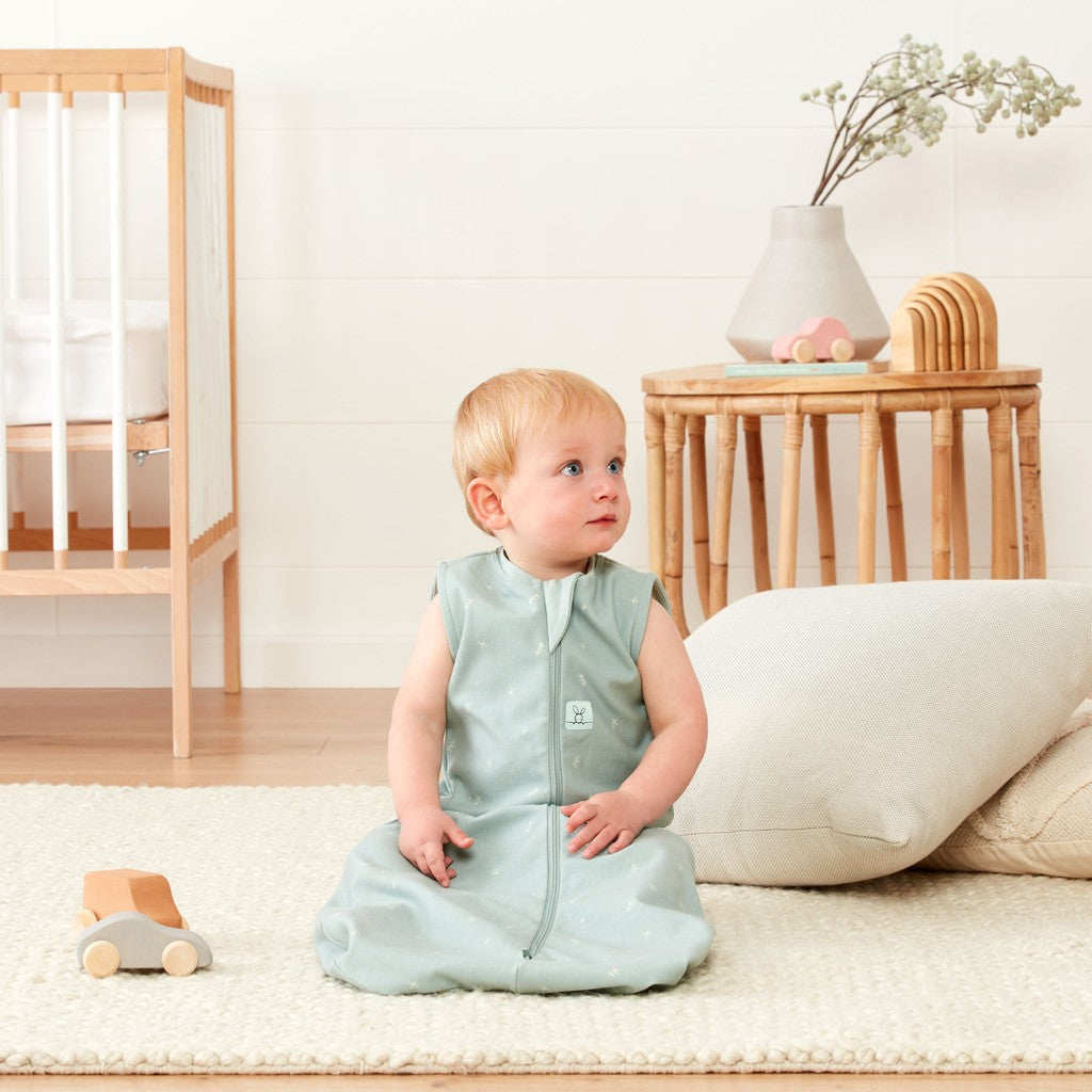 ErgoPouch sac de dormit din bumbac organic Jersey 1 tog 8-14 kg, 8-24 luni Sage
