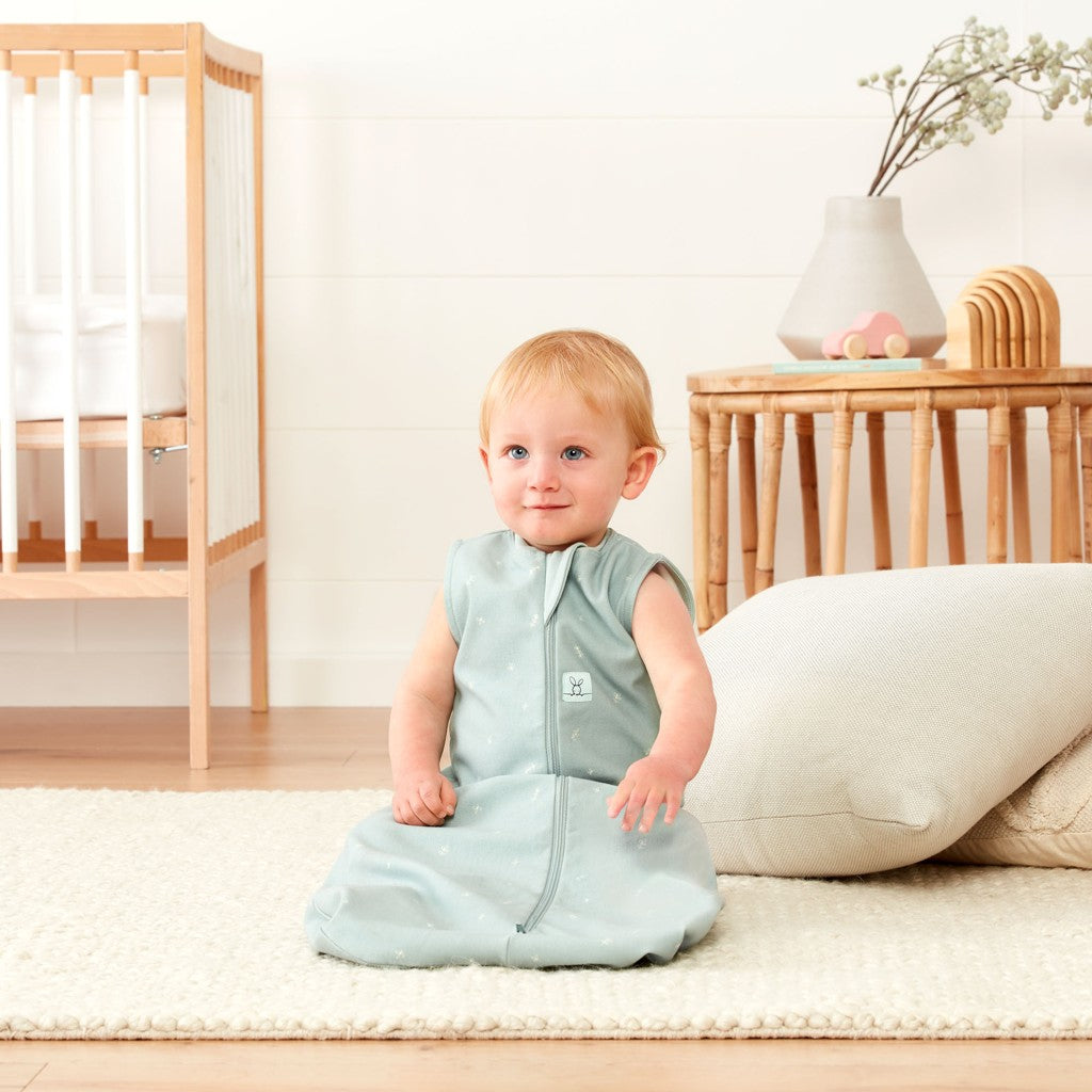 ErgoPouch sac de dormit din bumbac organic Jersey 1 tog 8-14 kg, 8-24 luni Sage