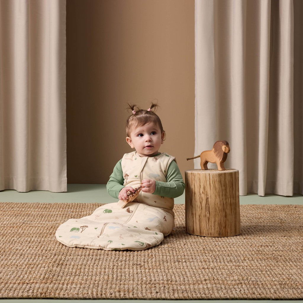 ErgoPouch sac de dormit din bumbac organic Jersey 2.5 tog 6-10 kg, 3-12 luni Savannah
