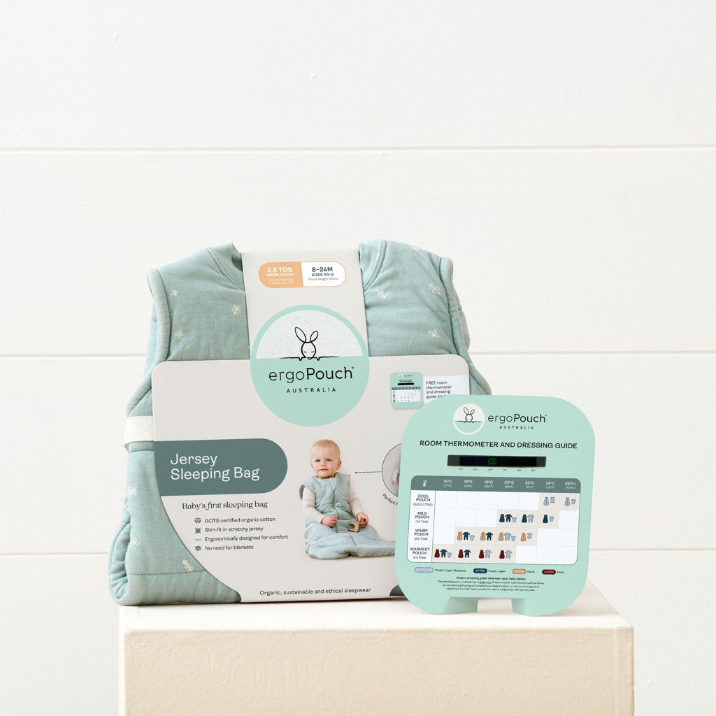 ErgoPouch sac de dormit din bumbac organic Jersey 2.5 tog 8-14 kg, 8-24 luni Libelule