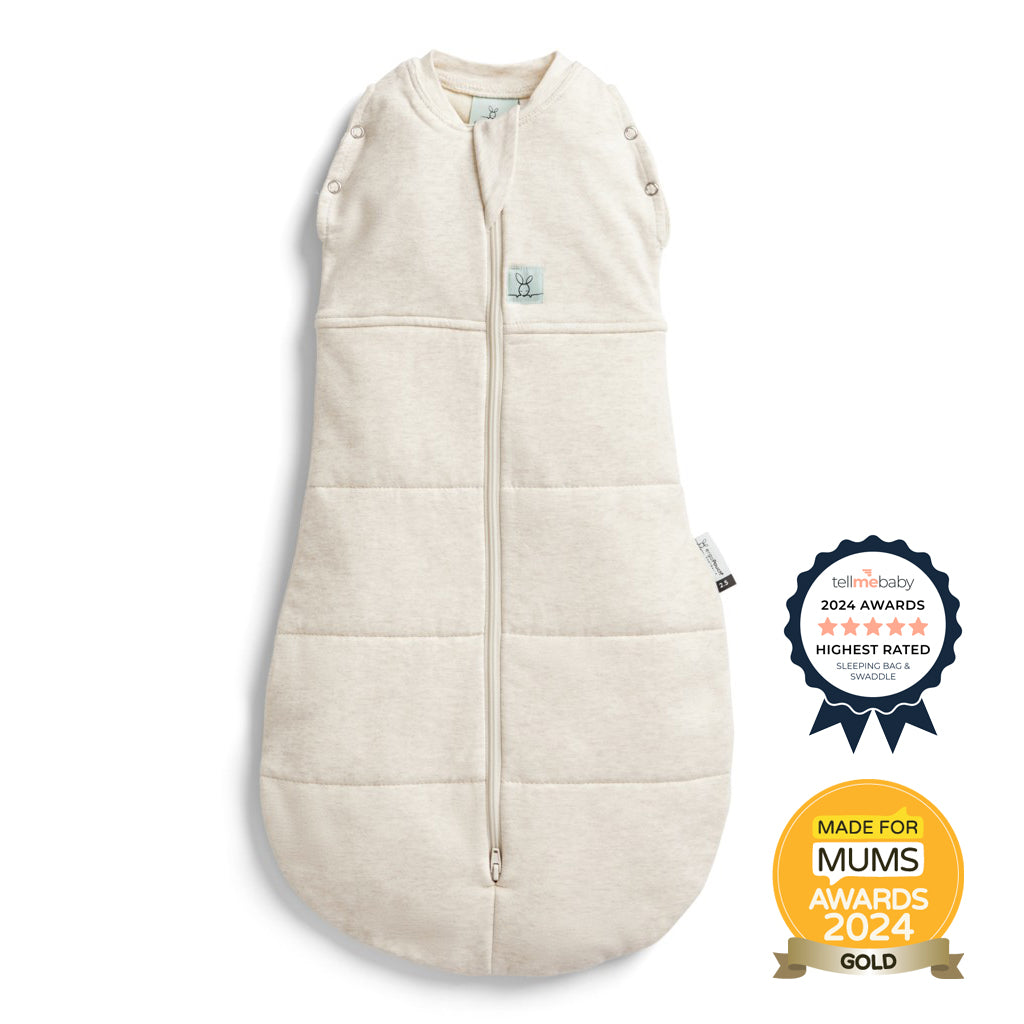 ErgoPouch sac de dormit si de infasat 2in1 Cocoon 3-6 kg 0-3 luni 2,5 Tog Oatmeal Marle