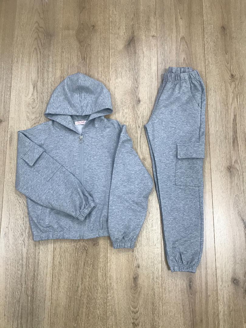 F&D compleu fete tip trening 2 piese 8-16 ani, Grey DL-8740