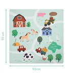 Fillikid covoras puzzle din burete 93x93cm 6 buc 0m+ Ferma