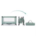 Fillikid patut pliabil Nizza 120x60 cm 0m+ Green