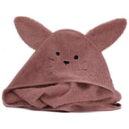 Fillikid prosop de baie cu gluga 75x75 cm 0m+ Iepuras Roz