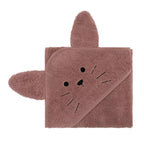 Fillikid prosop de baie cu gluga 75x75 cm 0m+ Iepuras Roz