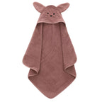Fillikid prosop de baie cu gluga 75x75 cm 0m+ Iepuras Roz
