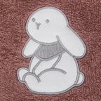 Fillikid prosop de baie cu gluga 75x75 cm 0m+ Iepuras Roz