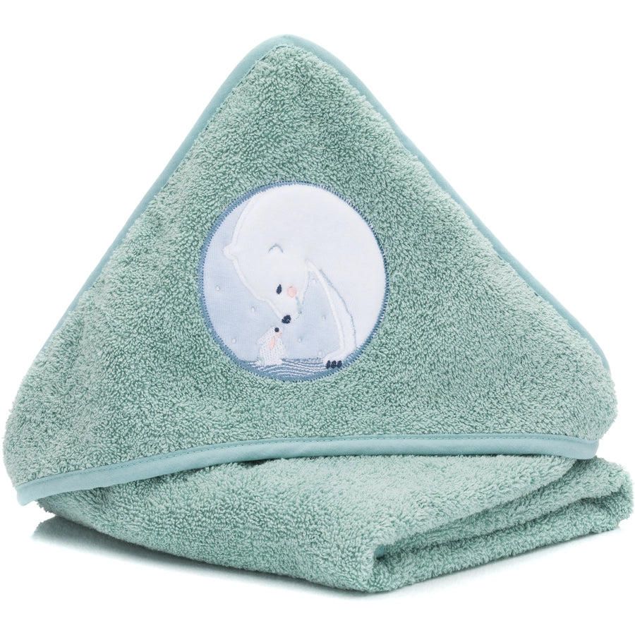 Fillikid prosop de baie cu gluga 75x75 cm 0m+ Urs Polar