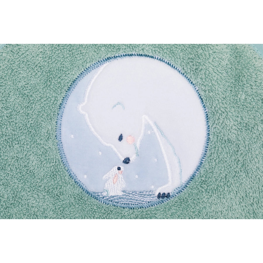 Fillikid prosop de baie cu gluga 75x75 cm 0m+ Urs Polar