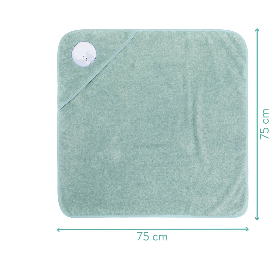 Fillikid prosop de baie cu gluga 75x75 cm 0m+ Urs Polar