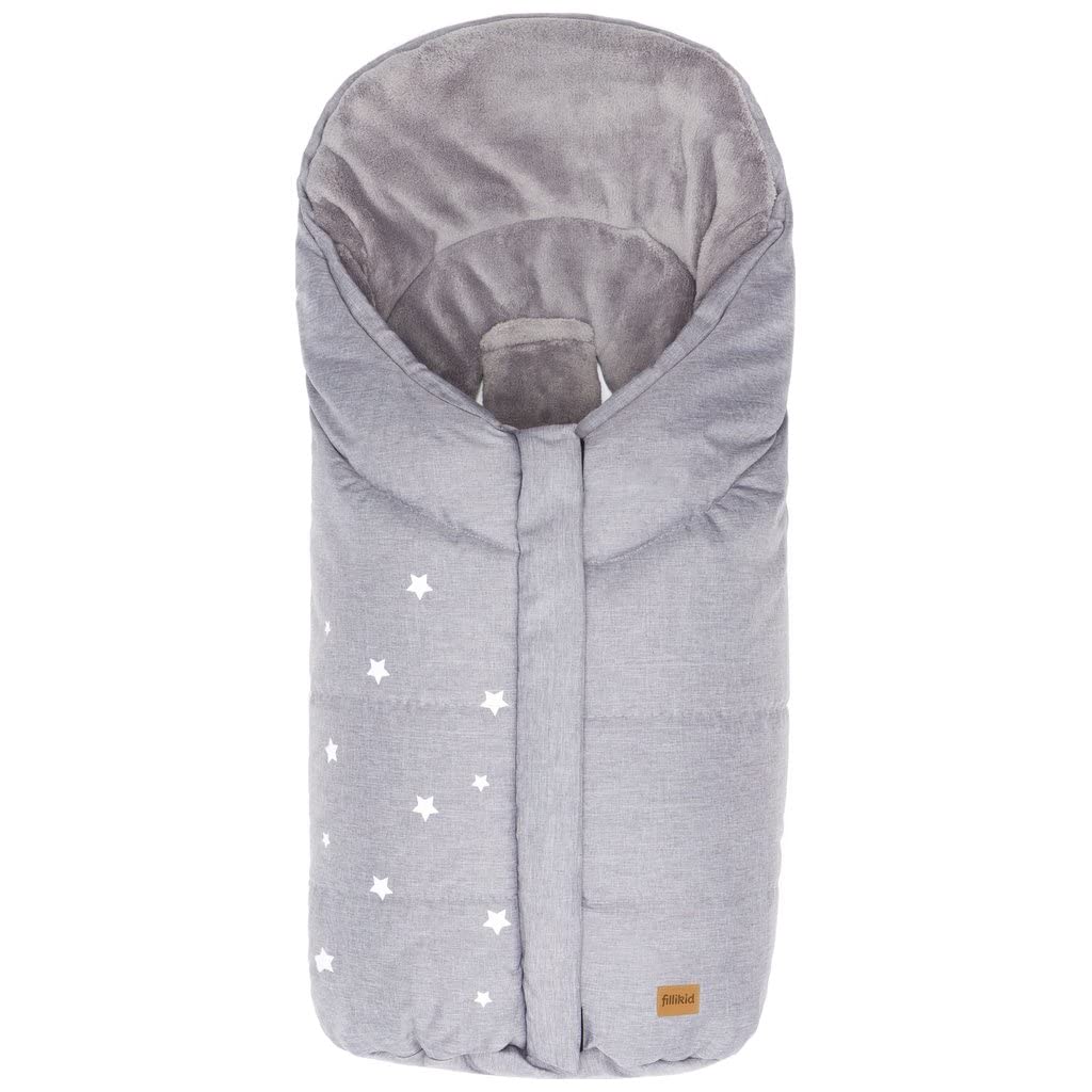 Fillikid sac iarna captusit carucioare si sanii Askja Small 40x85 cm Light Grey Imagine principală a produsului